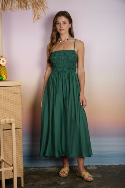 Shirred Bodice Dress