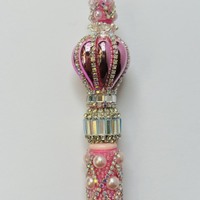 Pink Balloon Rhinestone Beaded Pen - Thumbnail 2