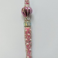 Pink Balloon Rhinestone Beaded Pen - Thumbnail 1
