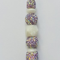 Lavender Rhinestone Beaded Pen - Thumbnail 2