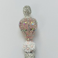 Pink Balloon Rhinestone Beaded Pen - Thumbnail 2