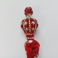 Red Balloon Rhinestone Beaded Pen - Thumbnail 1