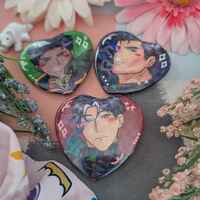 Batfam Heart-shaped Buttons - Thumbnail 1