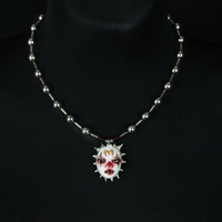 Handmade macis clown doll face necklace - Thumbnail 1