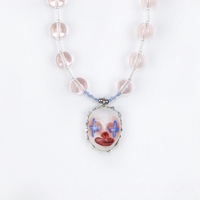 Handmade clown 'bubi' doll face necklace - Thumbnail 1