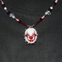 Handmade 'IT' clown doll face necklace - Thumbnail 3