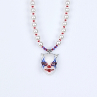 Handmade circus clown doll face necklace - Thumbnail 2