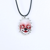 Handmade auguste clown doll face necklace - Thumbnail 1