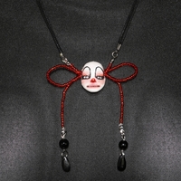 Handmade clown doll face necklace - Thumbnail 3