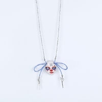 Handmade keira clown doll face necklace - Thumbnail 3