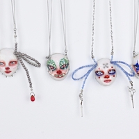 Handmade keira clown doll face necklace - Thumbnail 4