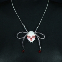 Handmade liza clown doll face necklace - Thumbnail 1