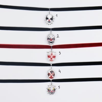 Handmade clown dollface choker - Thumbnail 1