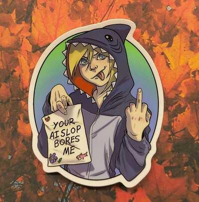 AI slop bores me sticker