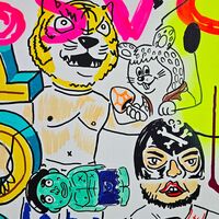 Painting by Judas Arrieta "Drunkers"  - Thumbnail 4
