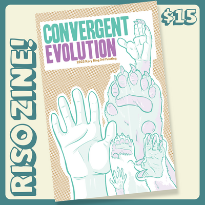 Convergent evolution risograph zine