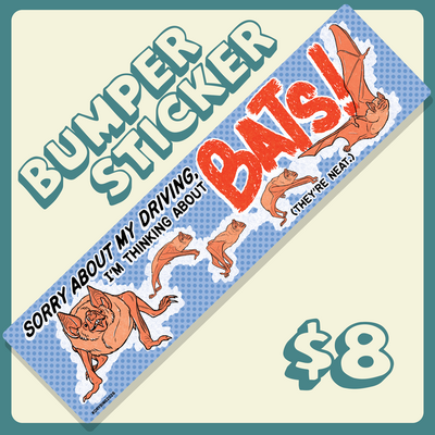 Thinkin' About Bats Bumper Sticker