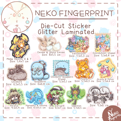 Various glitter stickers