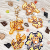 Mega Raichu X & Y Linked Acrylic Charm - Thumbnail 1