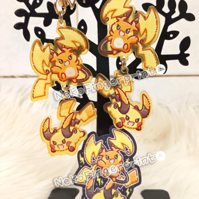 Mega raichu x & y linked acrylic charm