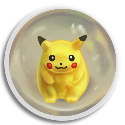 Free him pikachu clear vinyl sticker