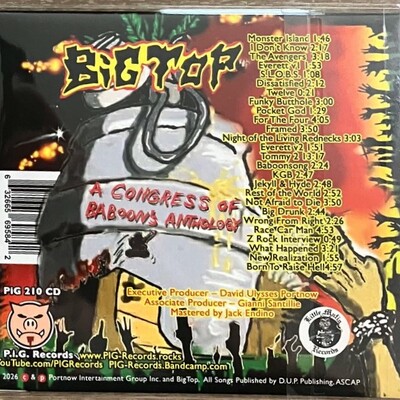 Big top - a congress of baboons (brand new compilation cd from everett, washington 80s/90s crossover thrash/hardcore band - mace singer)