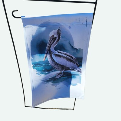 Pelican double sided garden flag