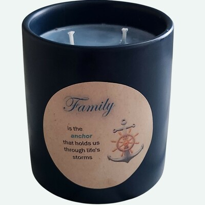 Family anchor scented candle