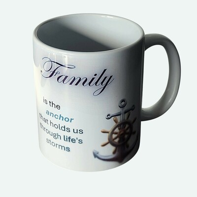 Family anchor coffee mug
