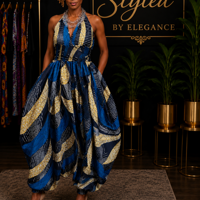 Midnight waves harem jumpsuit set - Thumbnail 1