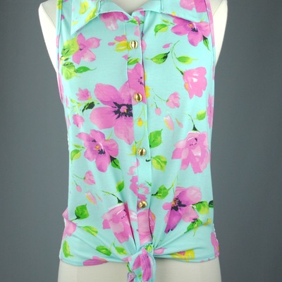 Floral sleeveless top - Thumbnail 3
