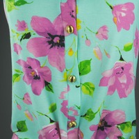 Floral sleeveless Top - Thumbnail 1