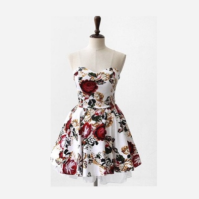 Vintage floral design dress