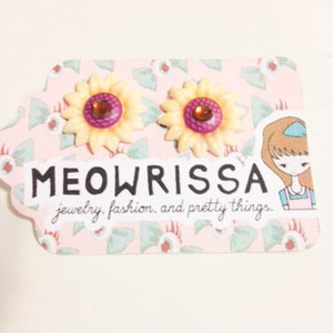 Sunflower Earrings - Thumbnail 1