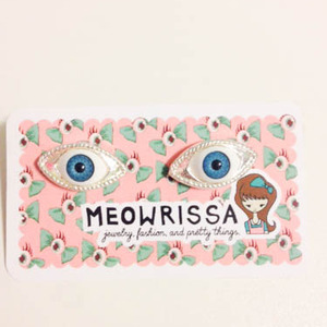 Silver Eyeball Earrings