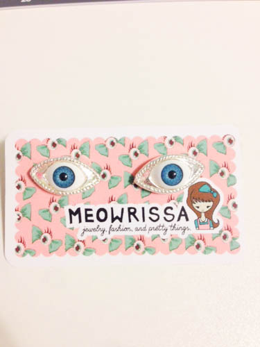 Silver Eyeball Earrings