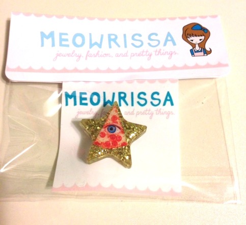 Star Pizza Brooch