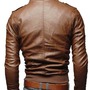 Leather jacket for mens new fashion in Brown-1