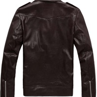 Leather jacket for mens new fashion in Brown - Thumbnail 1