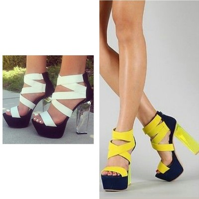 Strappy high heel sandal
