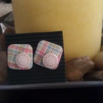 Paint me plaid earrings