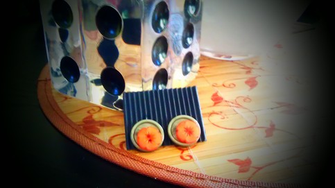 Orange Bloom earrings