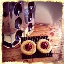 Berry medley tea earrings