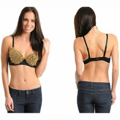 Gold spiked bra