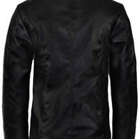 Leather Jacket For Mens New Fashion Front zipper  - Thumbnail 1