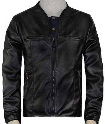 Leather Jacket For Mens New Fashion Front zipper 
