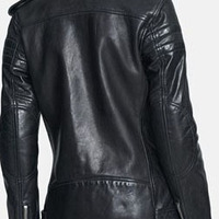 women black leather Jacket front zipper, women Stylish Black biker Leather Jacket, women Leather Jacket - Thumbnail 1