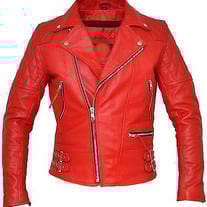 Handmade women REd  Leather Jacket, women red biker Leather Jacket, stylish women leather jacket
