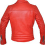 Handmade women REd  Leather Jacket, women red biker Leather Jacket, stylish women leather jacket-1