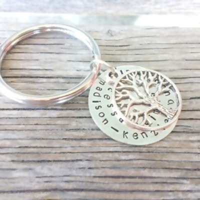 Family tree keychain